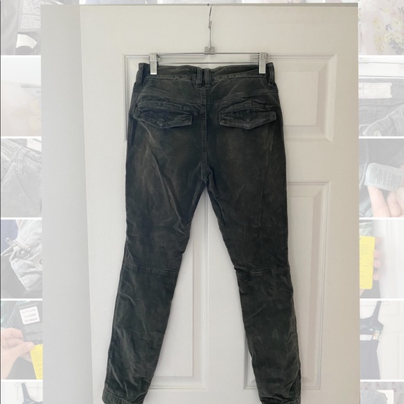 Free People - Vegan Suede Olive Green S:27 capris - Picture 2 of 9